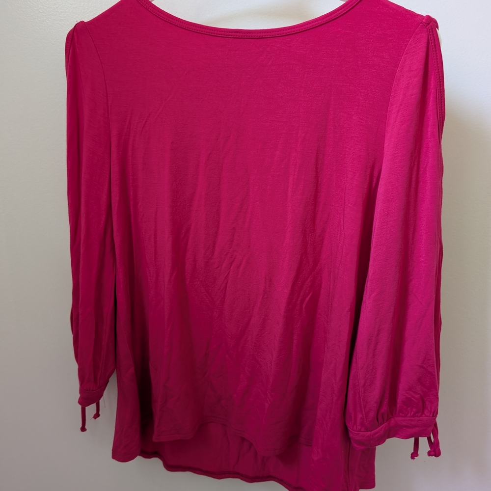 Trina Turk Fuchsia Long Sleeve Top